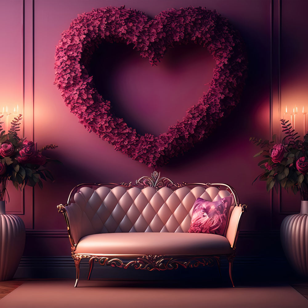 Valentine Backdrop Floral Vase Sofa Setting Backdrop UK BRP1-124