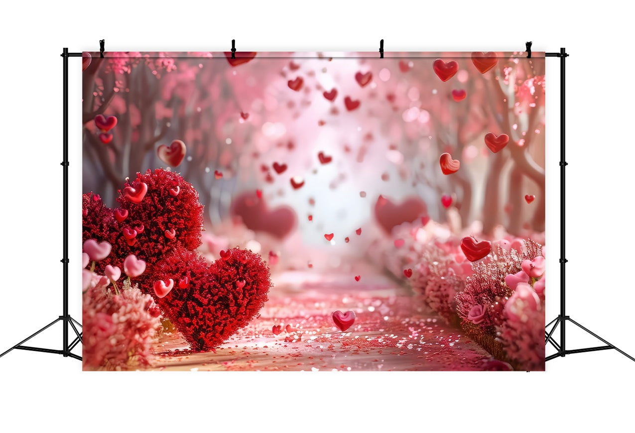 Valentine's Day Backdrop Ideas Hearts Petals Pathway Backdrop UK BRP1-131