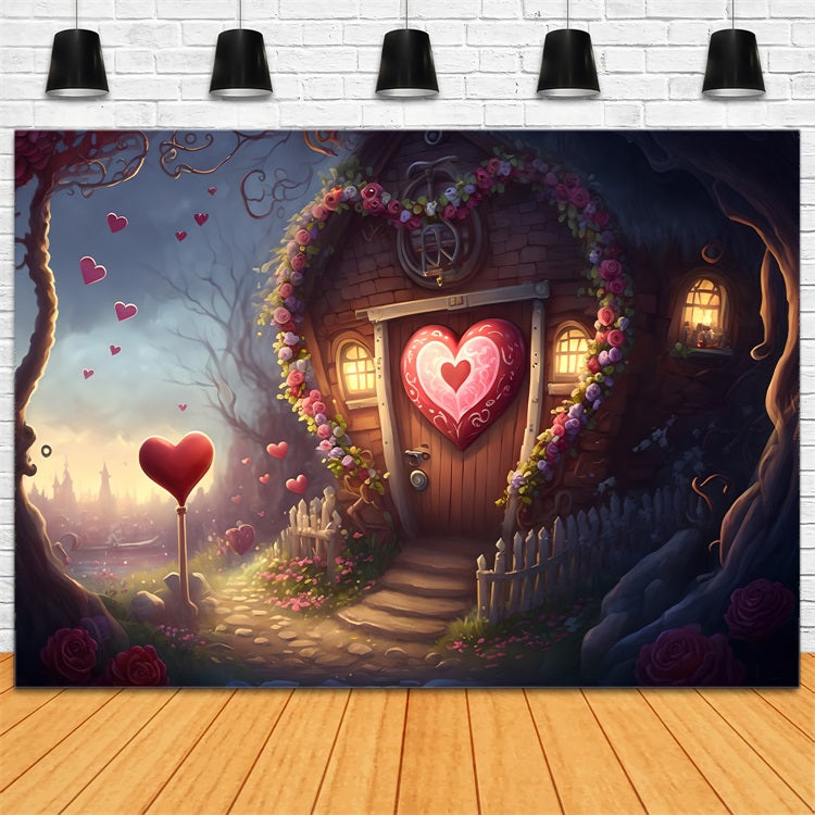 Photo Backdrops Valentine's Day Love Cottage Heart Floral Backdrop UK BRP1-138