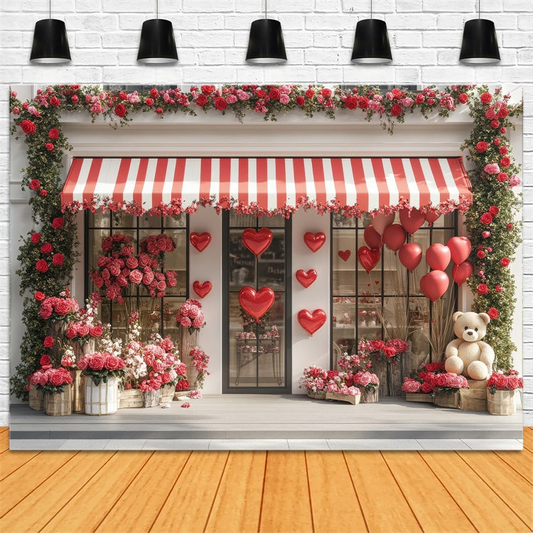 Valentine's Backdrop Rose Ivy Window Display Backdrop UK BRP1-166