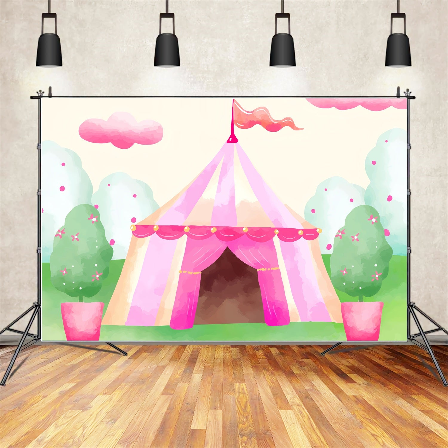 Circus Photography Backdrop Rainbow Dream Fair Tent Backdrop UK BRP1-169