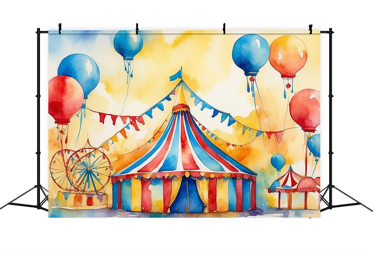 Circus Tent Backdrop Carnival Bunting Decorations Backdrop UK BRP1-170