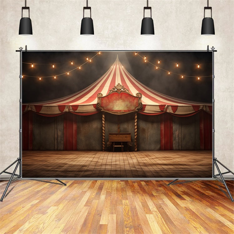 Circus Theme Backdrop Red White Tent Backdrop UK BRP1-173