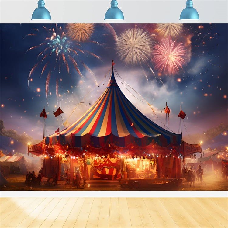 Circus Photo Backdrop Colorful Carnival Tent Firework Backdrop UK BRP1-179