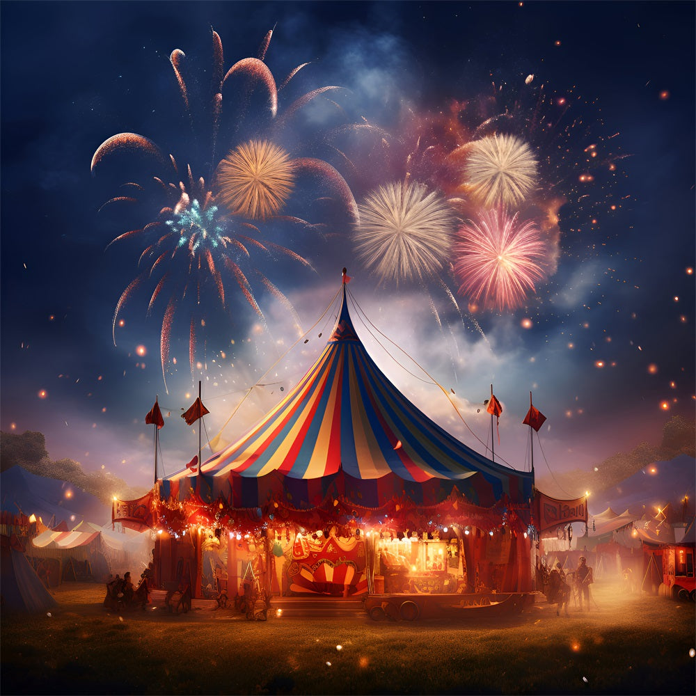 Circus Photo Backdrop Colorful Carnival Tent Firework Backdrop UK BRP1-179