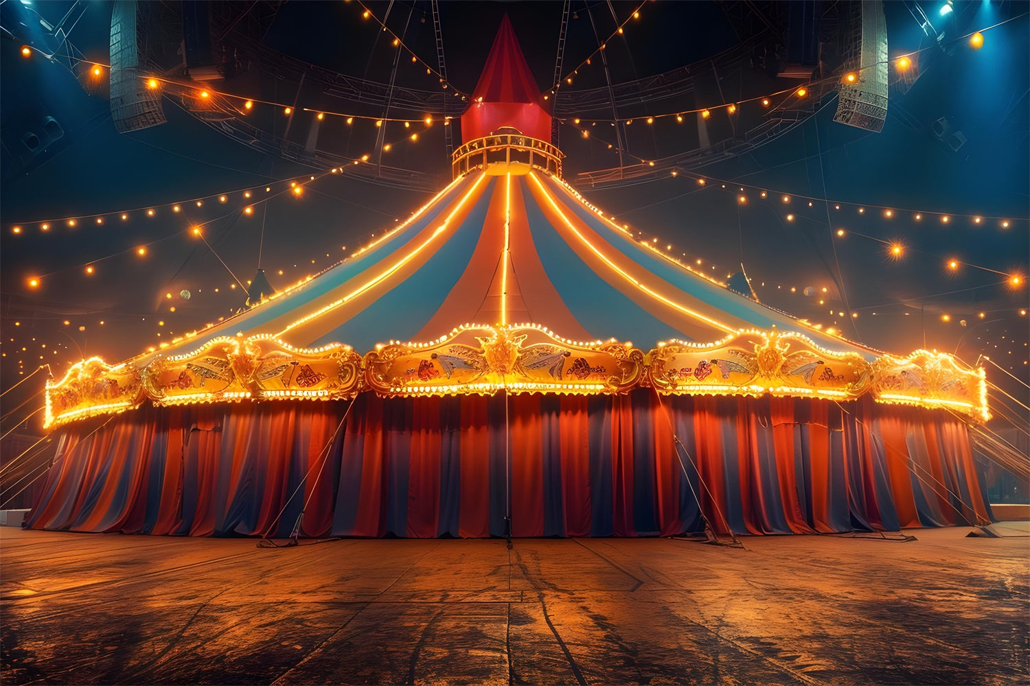 Circus Photography Backdrops Illuminated Tent Backdrop UK BRP1-180