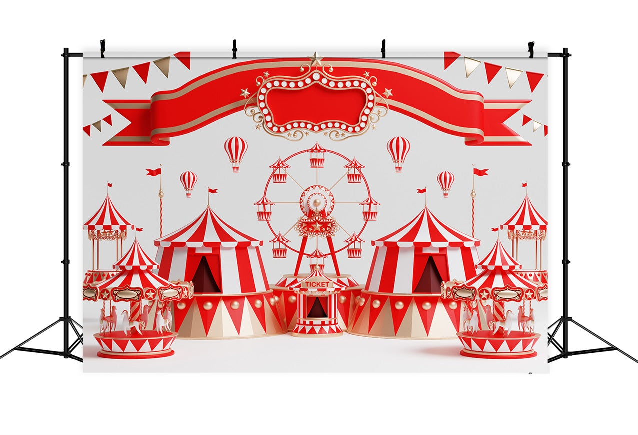 Carnival Photography Backdrop Red Tents Design Backdrop UK BRP1-193