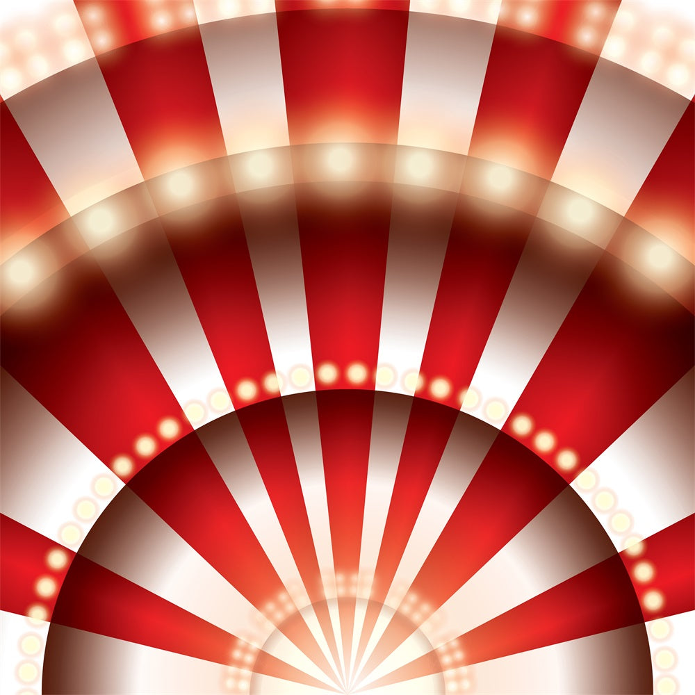 Carnival Theme Backdrop Circus Light Glow Red Striped Backdrop UK BRP1-197