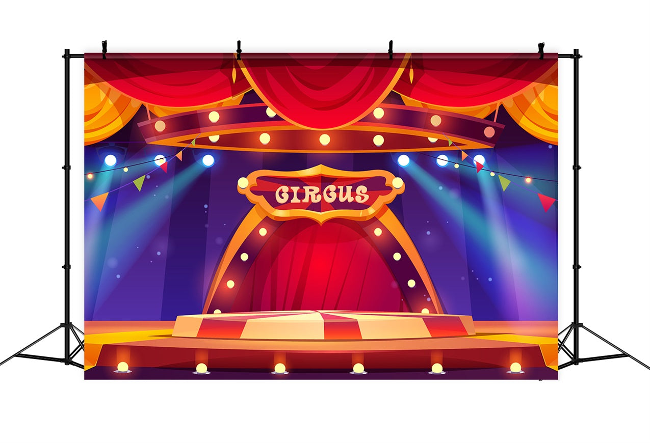 Circus Carnival Backdrop Theme Colorful Spotlight Backdrop UK BRP1-199