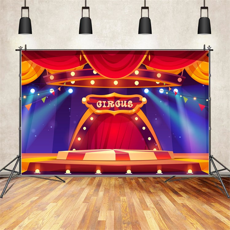 Circus Carnival Backdrop Theme Colorful Spotlight Backdrop UK BRP1-199