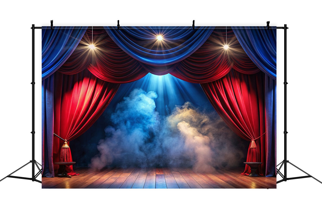 Carnival Photo Backdrops Stage Red Blue Curtain Backdrop UK BRP1-201