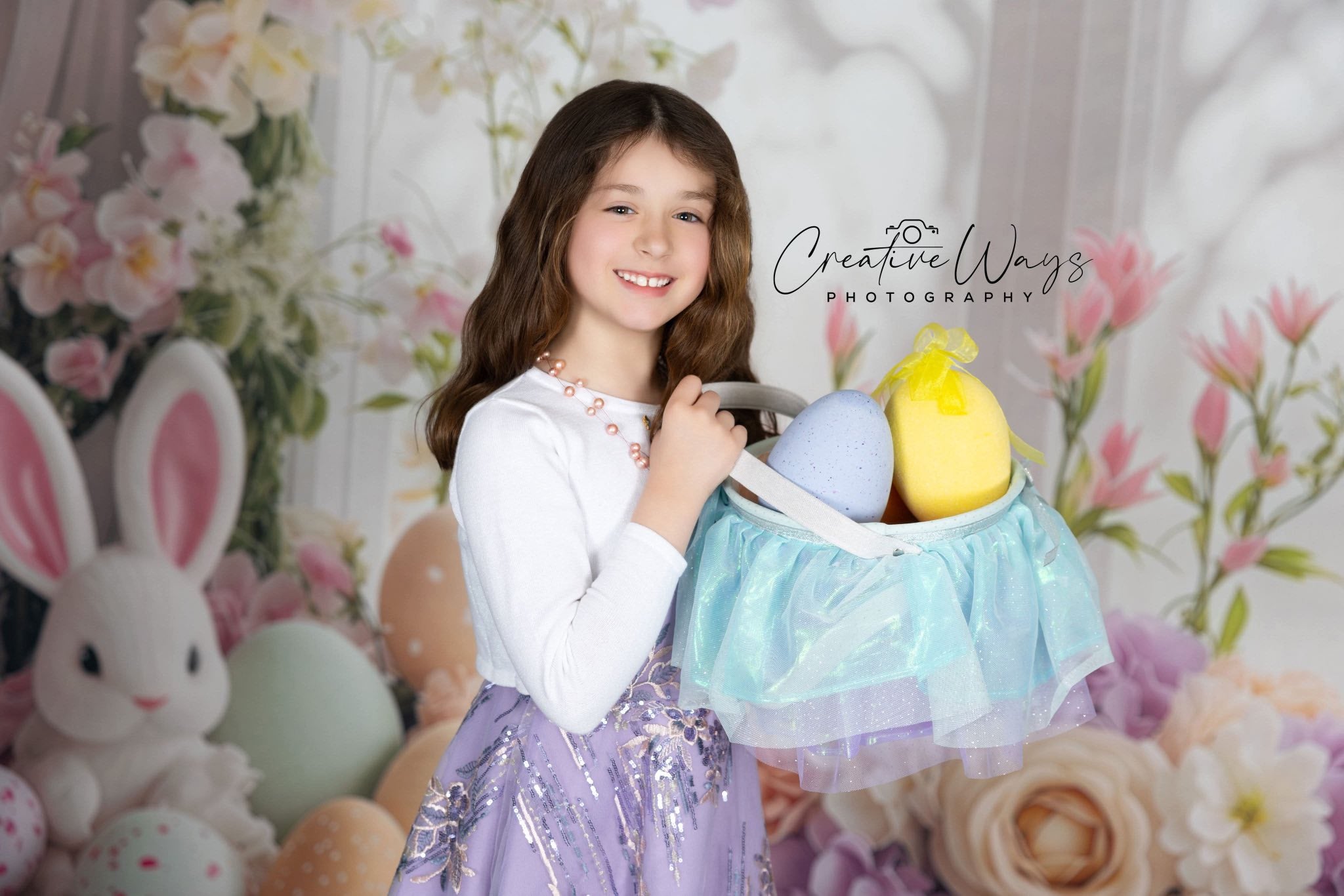 Easter Photo Backdrop Charm Window Rabbits Backdrop UK BRP1-213