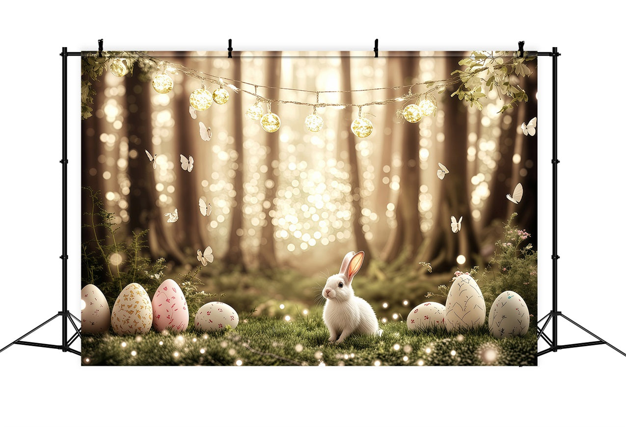 Easter Photo Backdrop Dreamy Bunny Sparkling Forest Backdrop UK BRP1-219