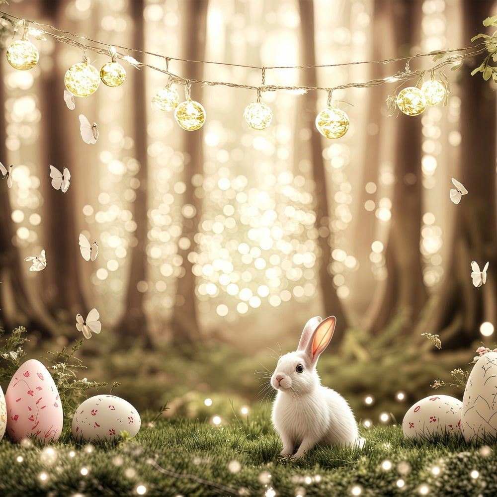 Easter Photo Backdrop Dreamy Bunny Sparkling Forest Backdrop UK BRP1-219