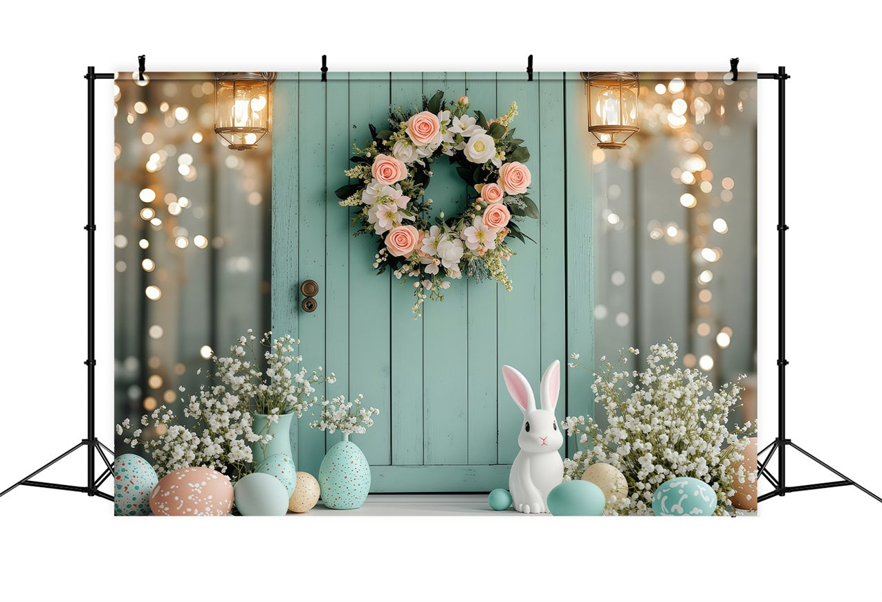 Easter Backdrops Photography Wreath Bunny Egg Springtime Backdrop UK BRP1-220