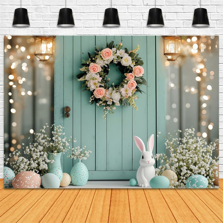 Easter Backdrops Photography Wreath Bunny Egg Springtime Backdrop UK BRP1-220