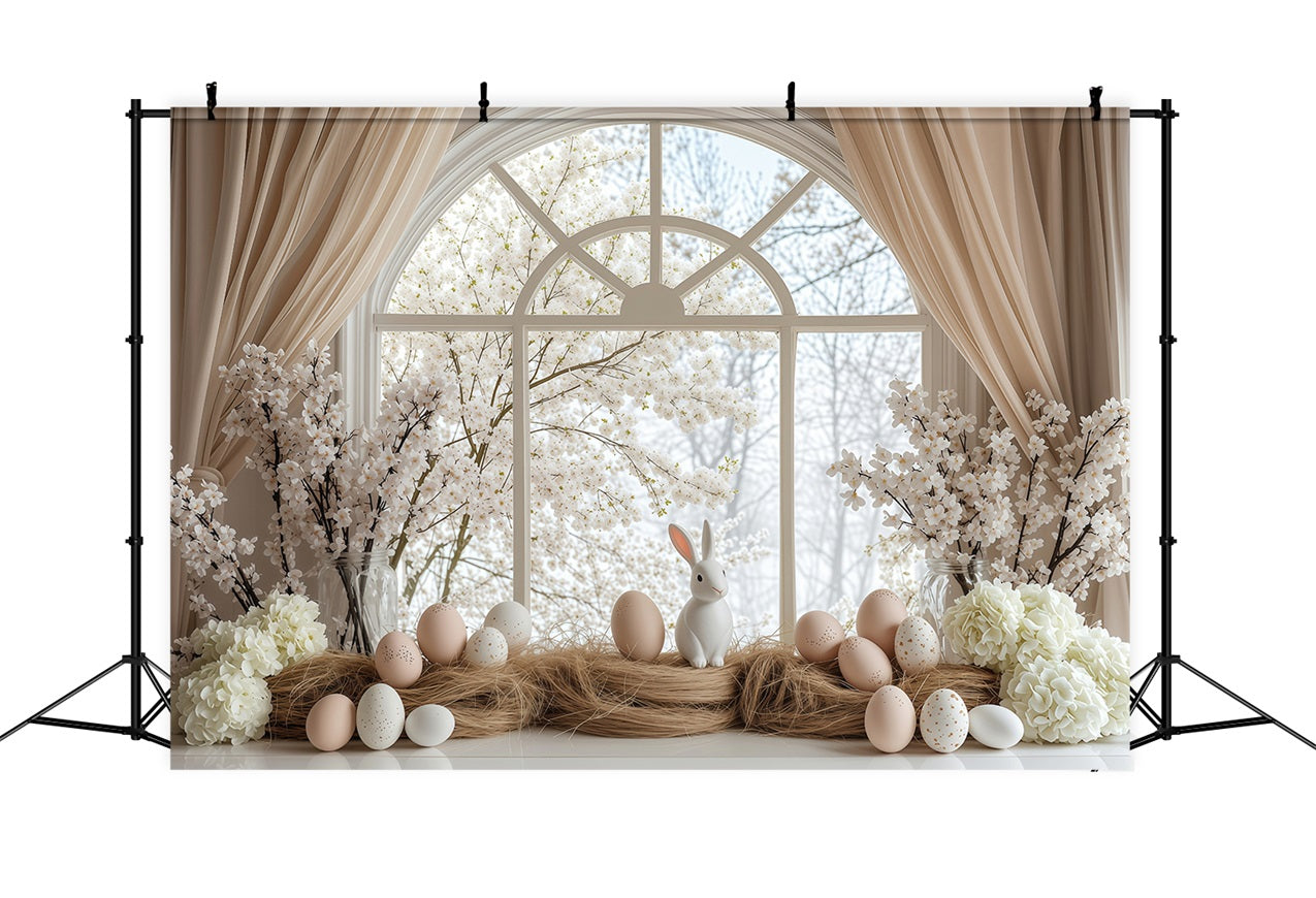 Easter Backdrops Photography Dreamy Spring Window Bunny Backdrop UK BRP1-222