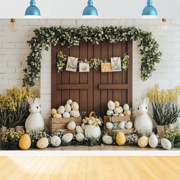 Backdrop Easter Spring Greenery Bunny Easter Decor Backdrop UK BRP1-228