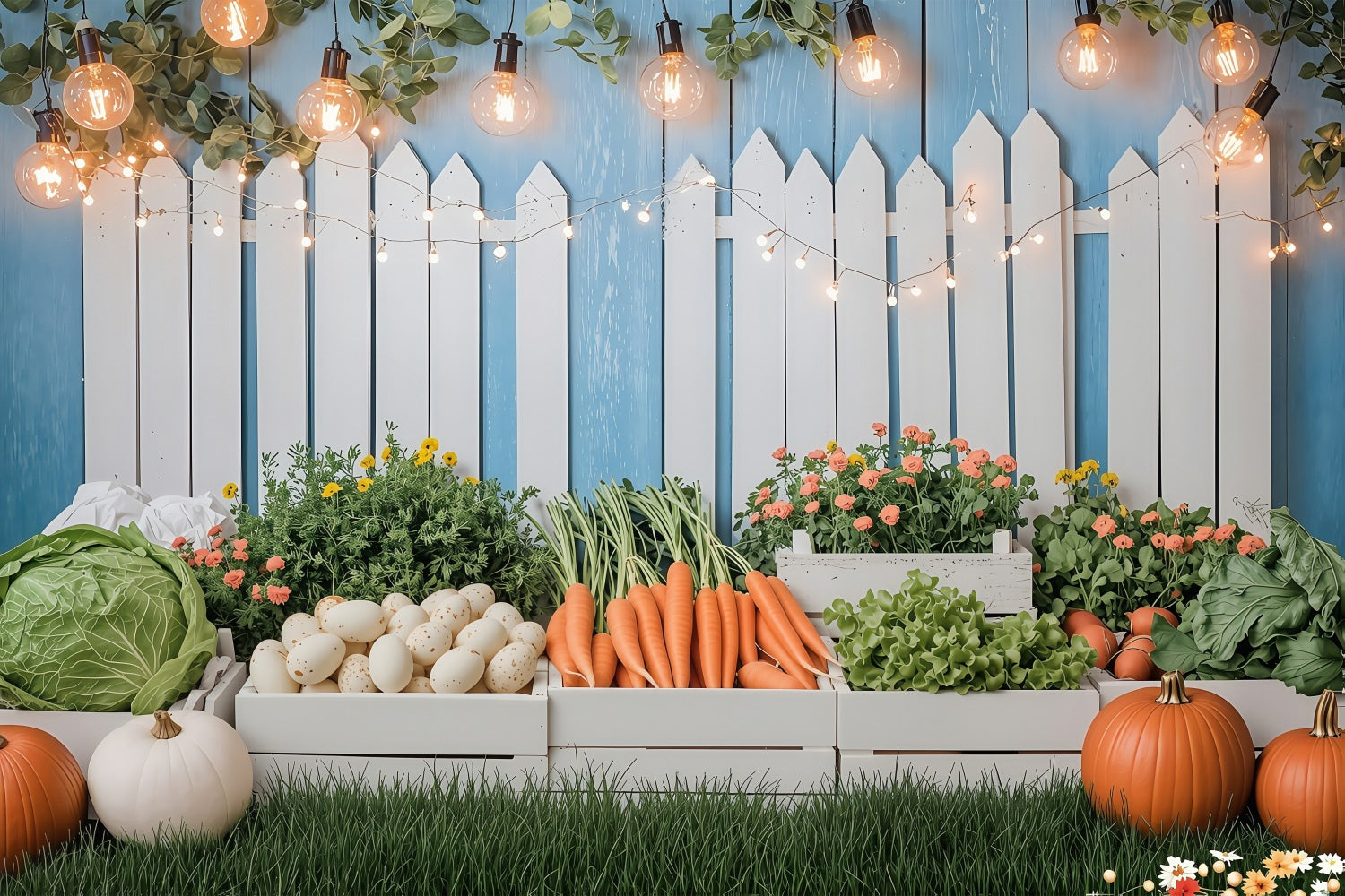 Photo Backdrops For Easter Fresh Produce Bunny Haven Backdrop UK BRP1-231