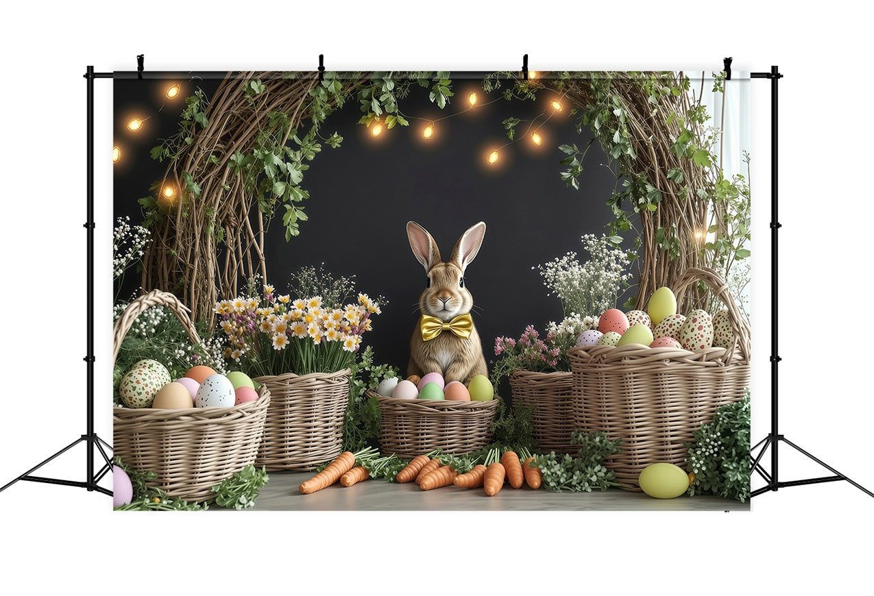 Easter Picture Backdrops Egg Basket Rabbit Decor Backdrop UK BRP1-247