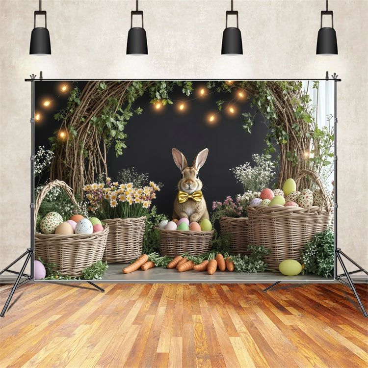 Easter Picture Backdrops Egg Basket Rabbit Decor Backdrop UK BRP1-247