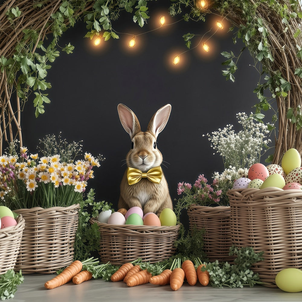 Easter Picture Backdrops Egg Basket Rabbit Decor Backdrop UK BRP1-247