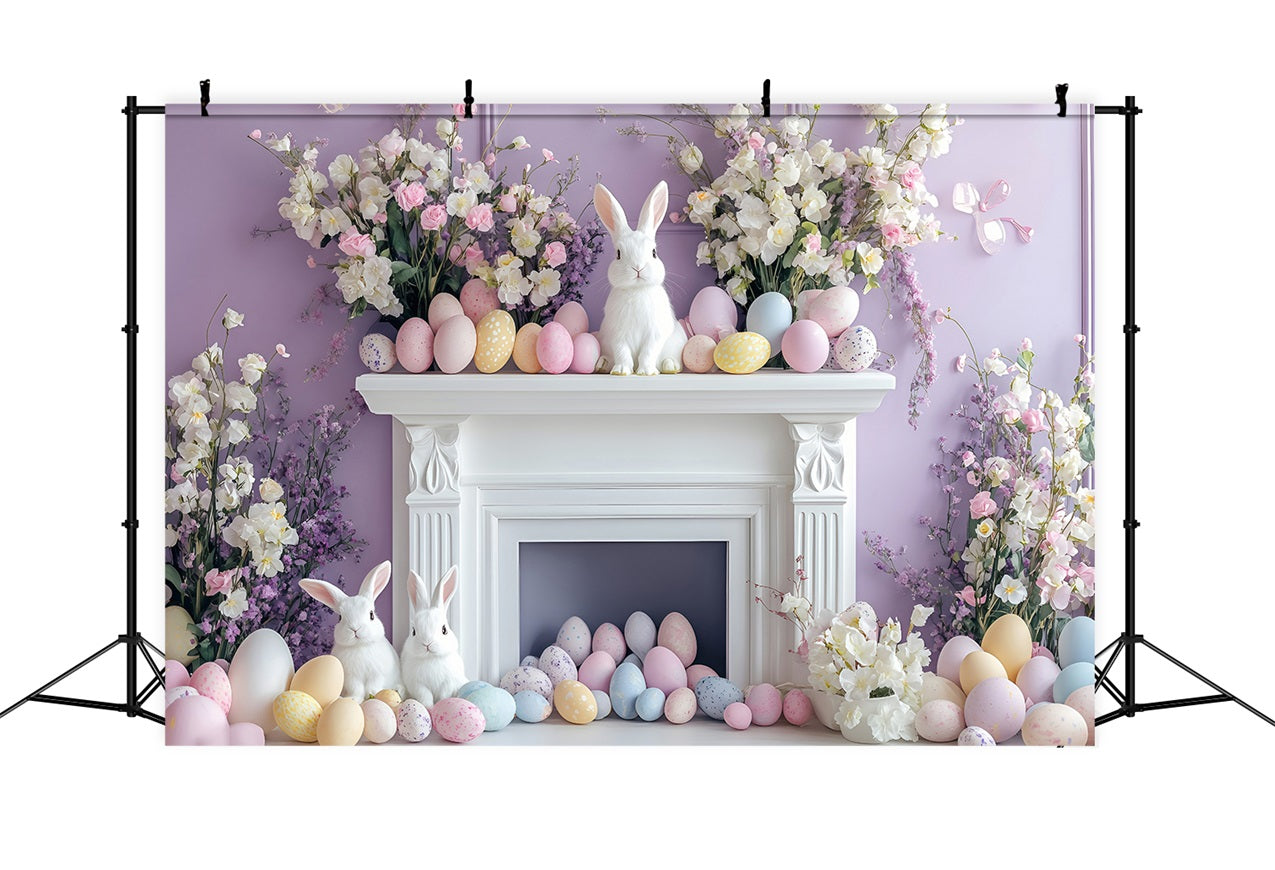 Photography Easter Backdrop Springtime Fireplace Celebration Backdrop UK BRP1-274