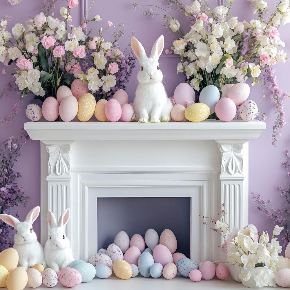 Photography Easter Backdrop Springtime Fireplace Celebration Backdrop UK BRP1-274