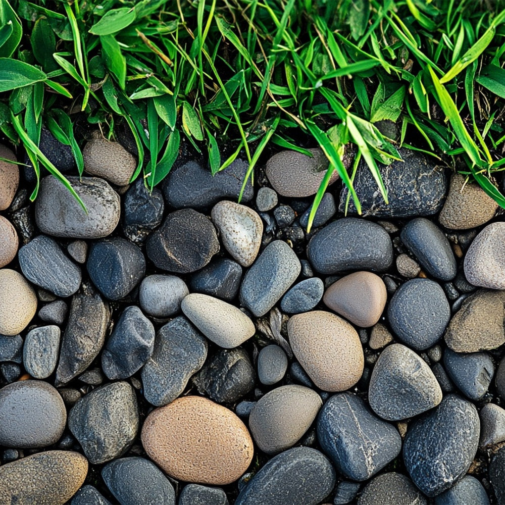 Backdrops And Floors Smooth Pebble Leafy Accents Floor Backdrop UK BRP1-28