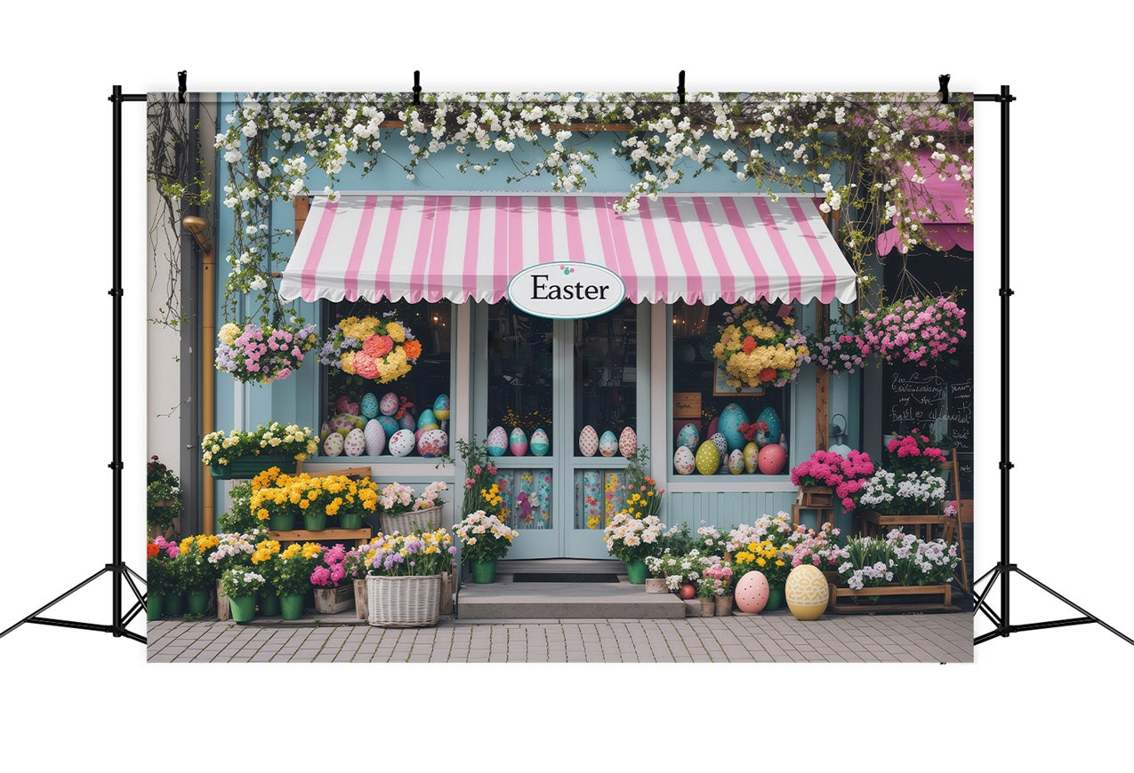 Easter Backdrops Photography Floral Egg Shop Scene Backdrop UK BRP1-286