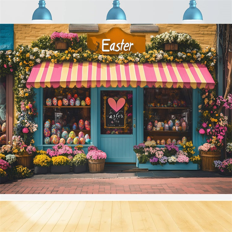 Easter Photo Backdrop Sunny Shop Blooming Florals Backdrop UK BRP1-287