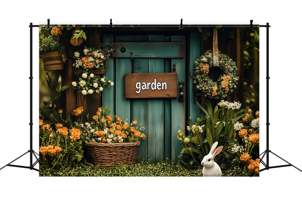 Easter Backdrop Country Style Garden Scene Bunny Backdrop UK BRP1-296