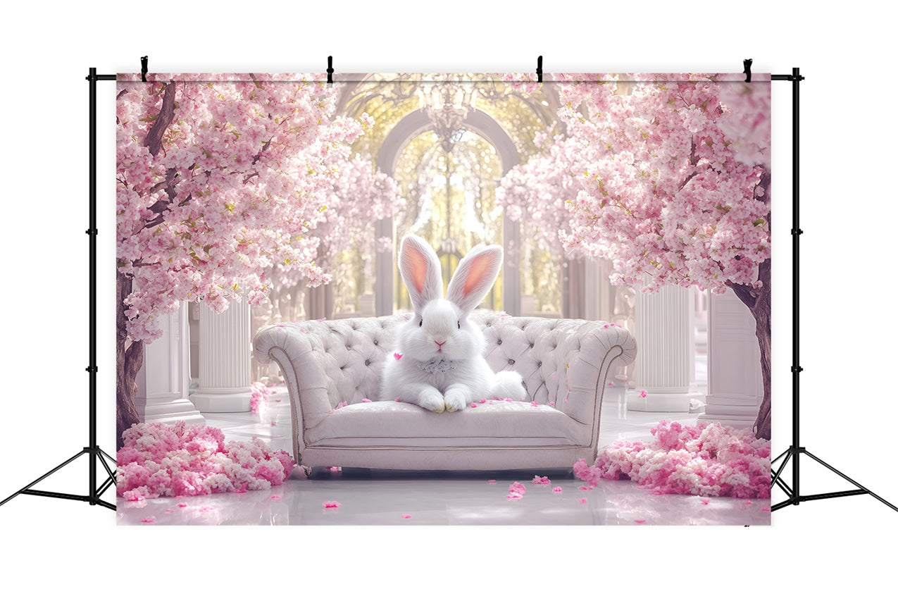 Easter Backdrops Photography Bunny Cherry Blossom Palace Backdrop UK BRP1-297