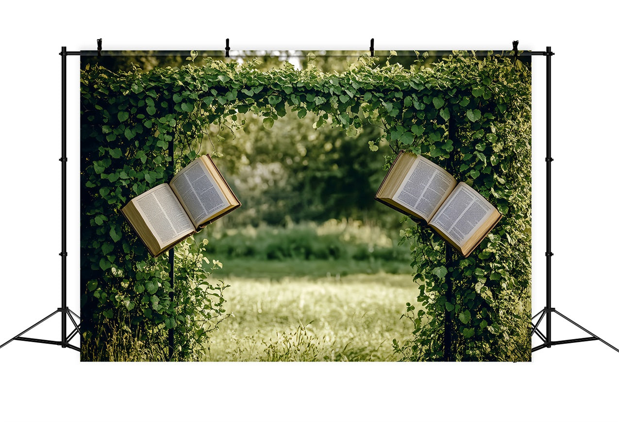 Spring Backdrops Magical Garden Arch Open Books Backdrop UK BRP1-3