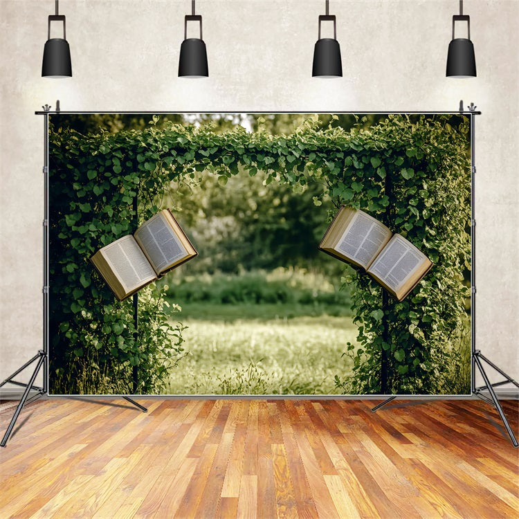 Spring Backdrops Magical Garden Arch Open Books Backdrop UK BRP1-3