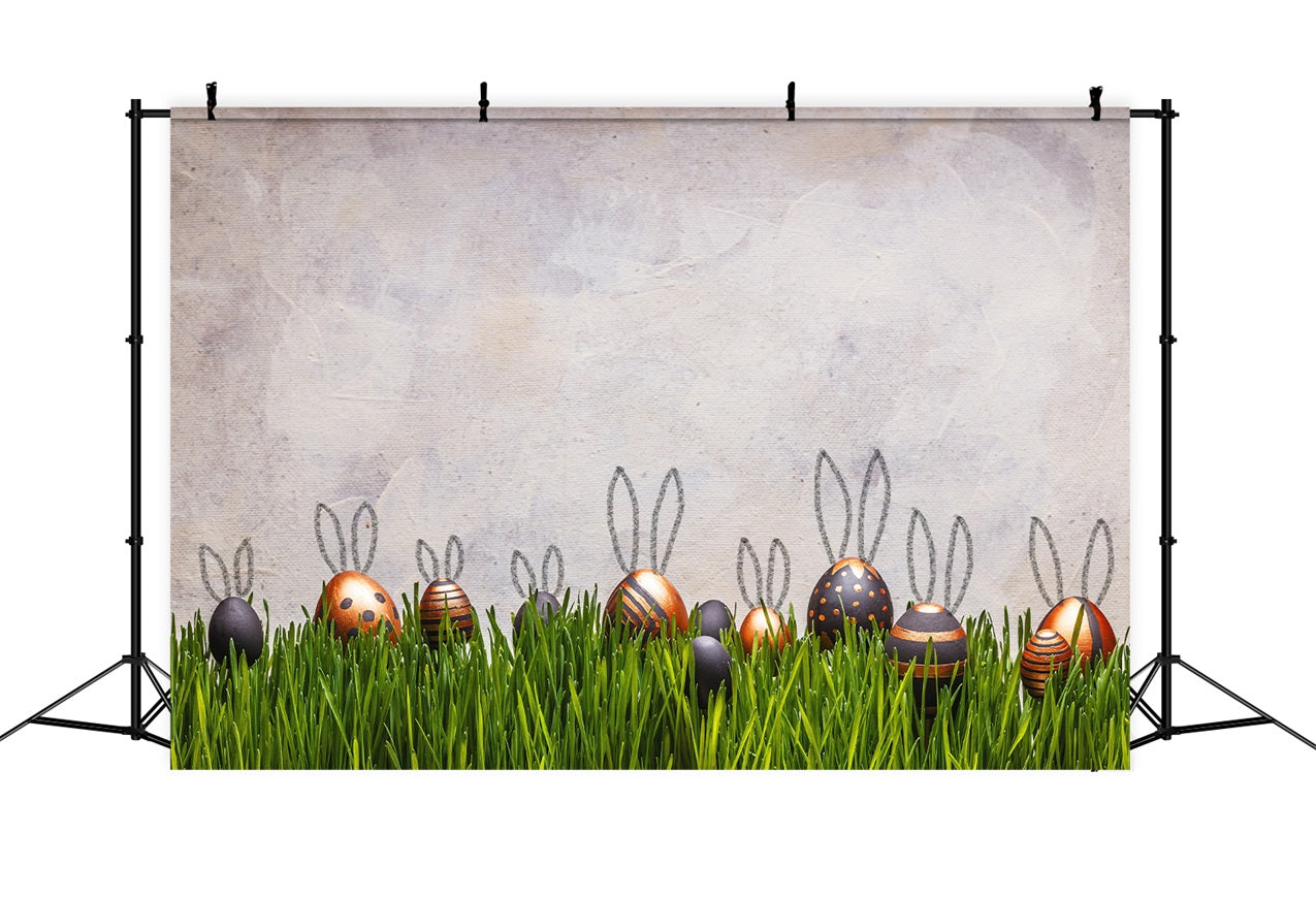 Backdrops Easter Pictures Magic Bunny Ears Egg Scene Backdrop UK BRP1-304