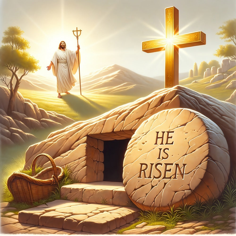 Easter Backdrops Photography Eternal Light Risen Savior Backdrop UK BRP1-313