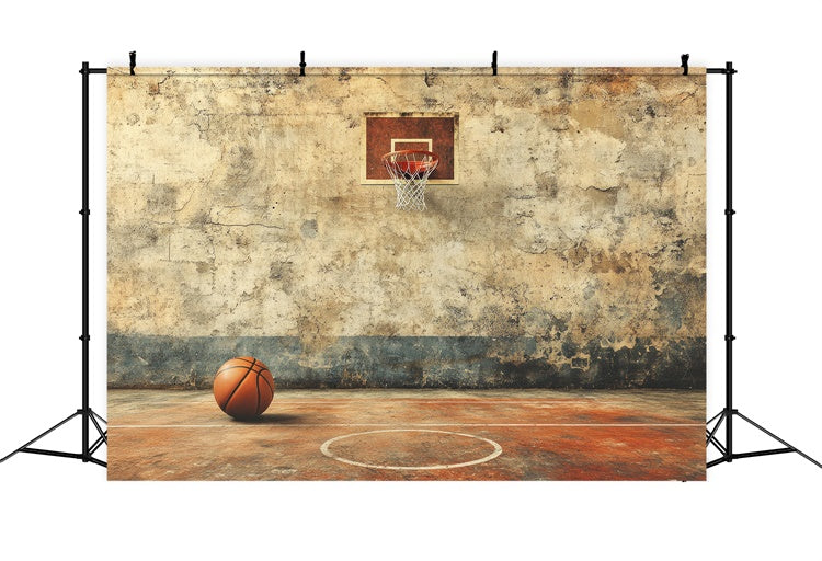 Basketball Photography Backdrop Old Style Outdoor Hoop Backdrop UK BRP1-318