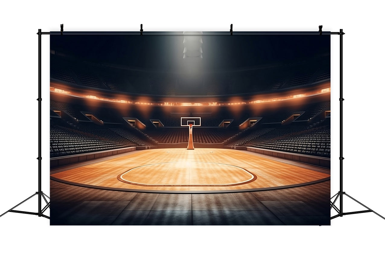 Basketball Court Backdrop Vintage Outdoor Hoop Backdrop UK BRP1-322