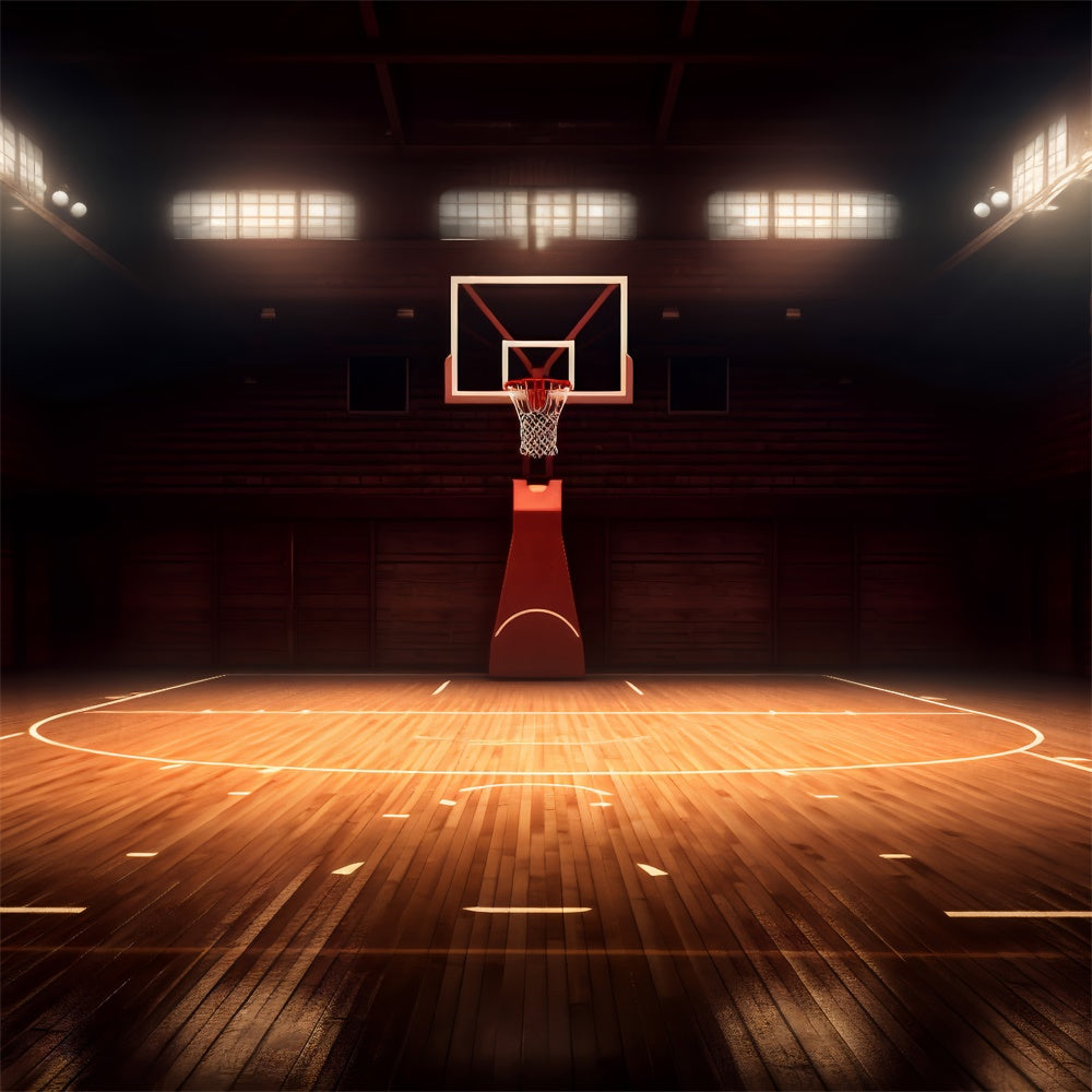 Basketball Photography Backdrops Classic Indoor Court Backdrop UK BRP1-323