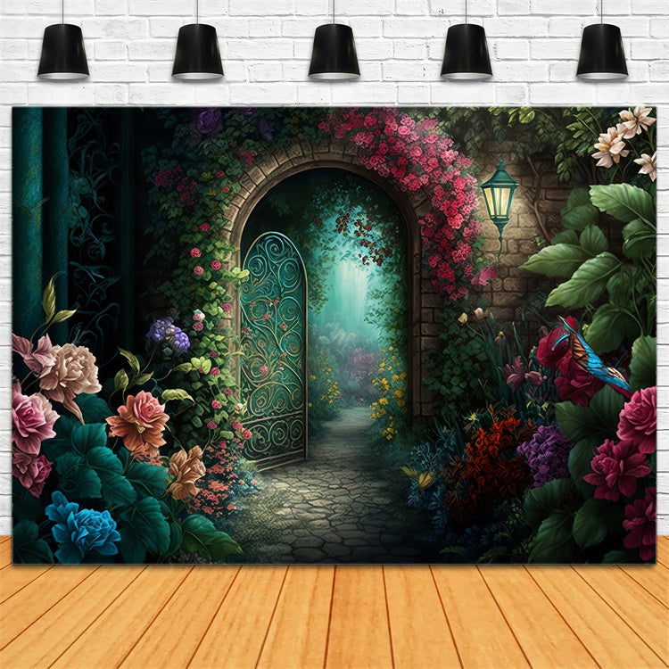 Flower Backdrops For Photography Secret Garden Archway Backdrop UK BRP1-335