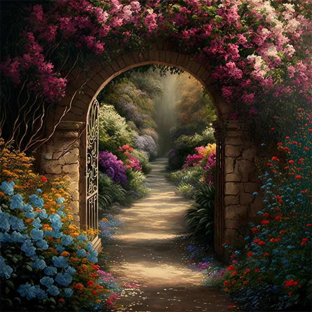 Floral Photography Backdrops Secret Garden Pathway Backdrop UK BRP1-339