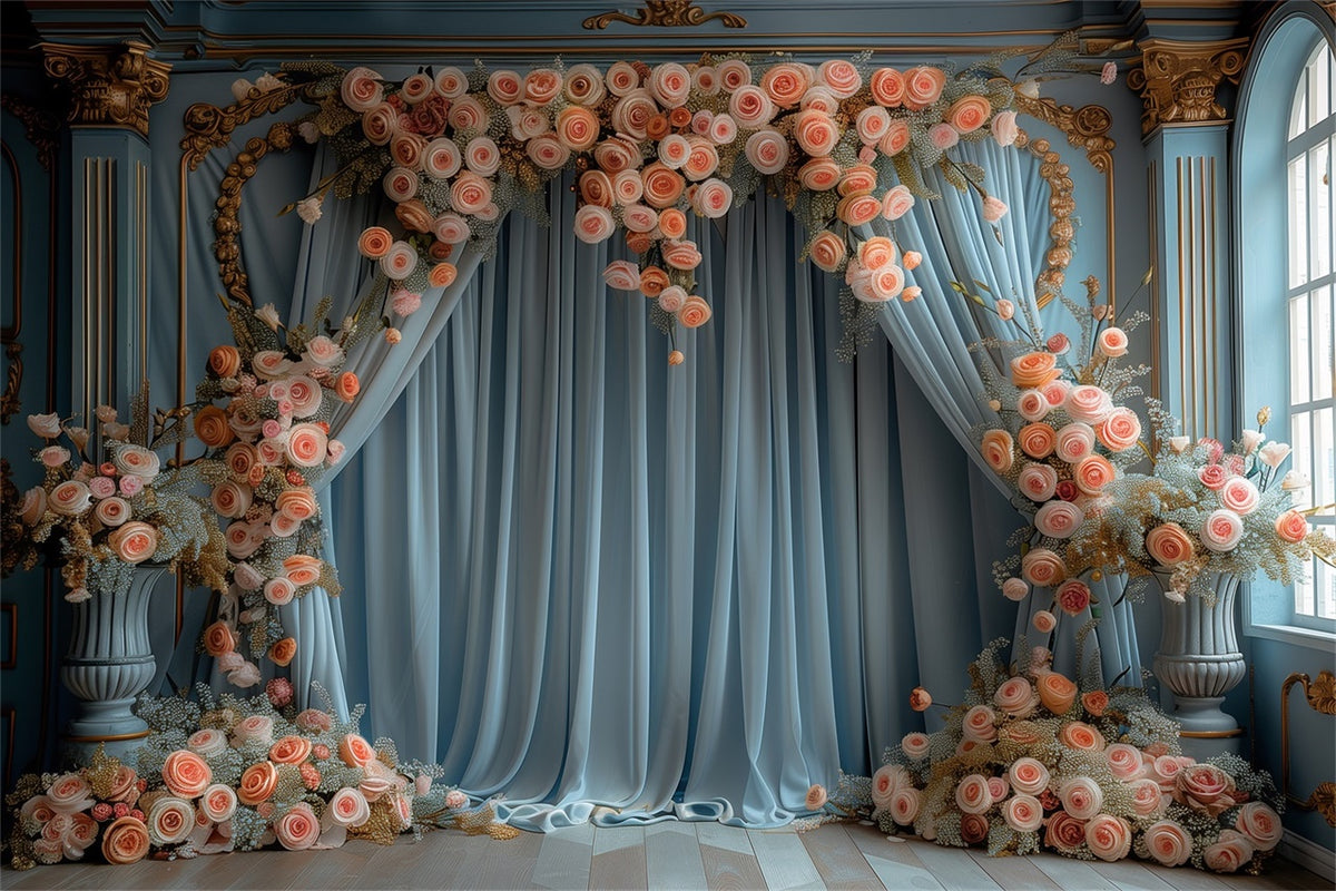 There, delicious candies, cakes and deserts on the table.With elegant ...