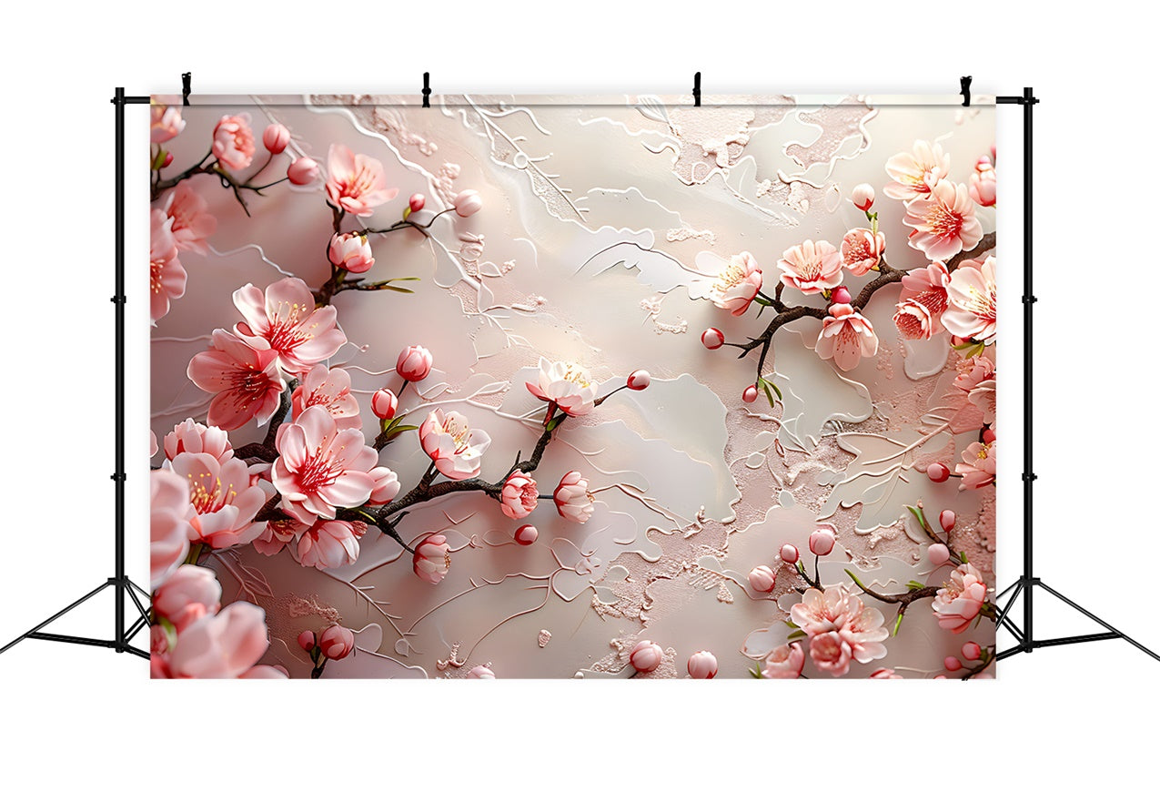 Floral Photography Backdrop Cherry Blossom Textured Backdrop UK BRP1-372