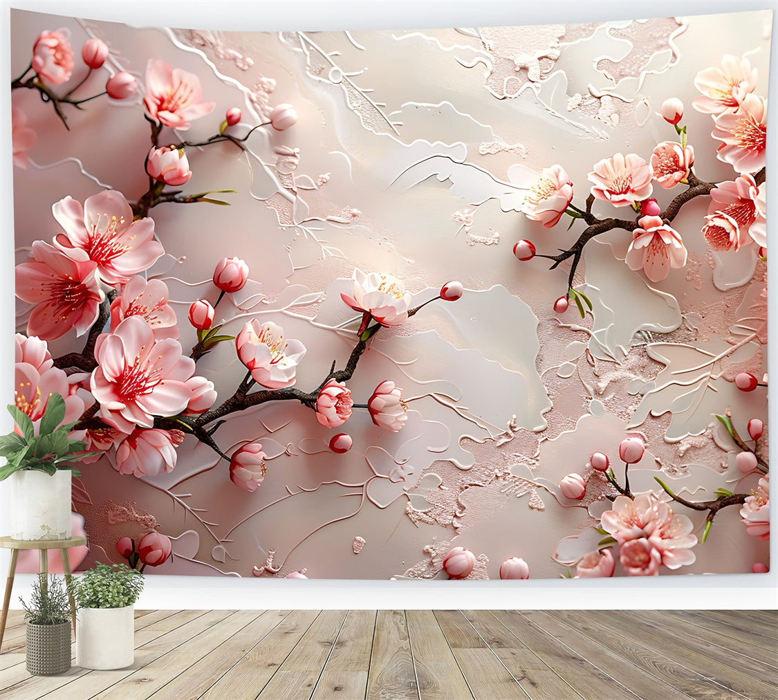 Floral Photography Backdrop Cherry Blossom Textured Backdrop UK BRP1-372