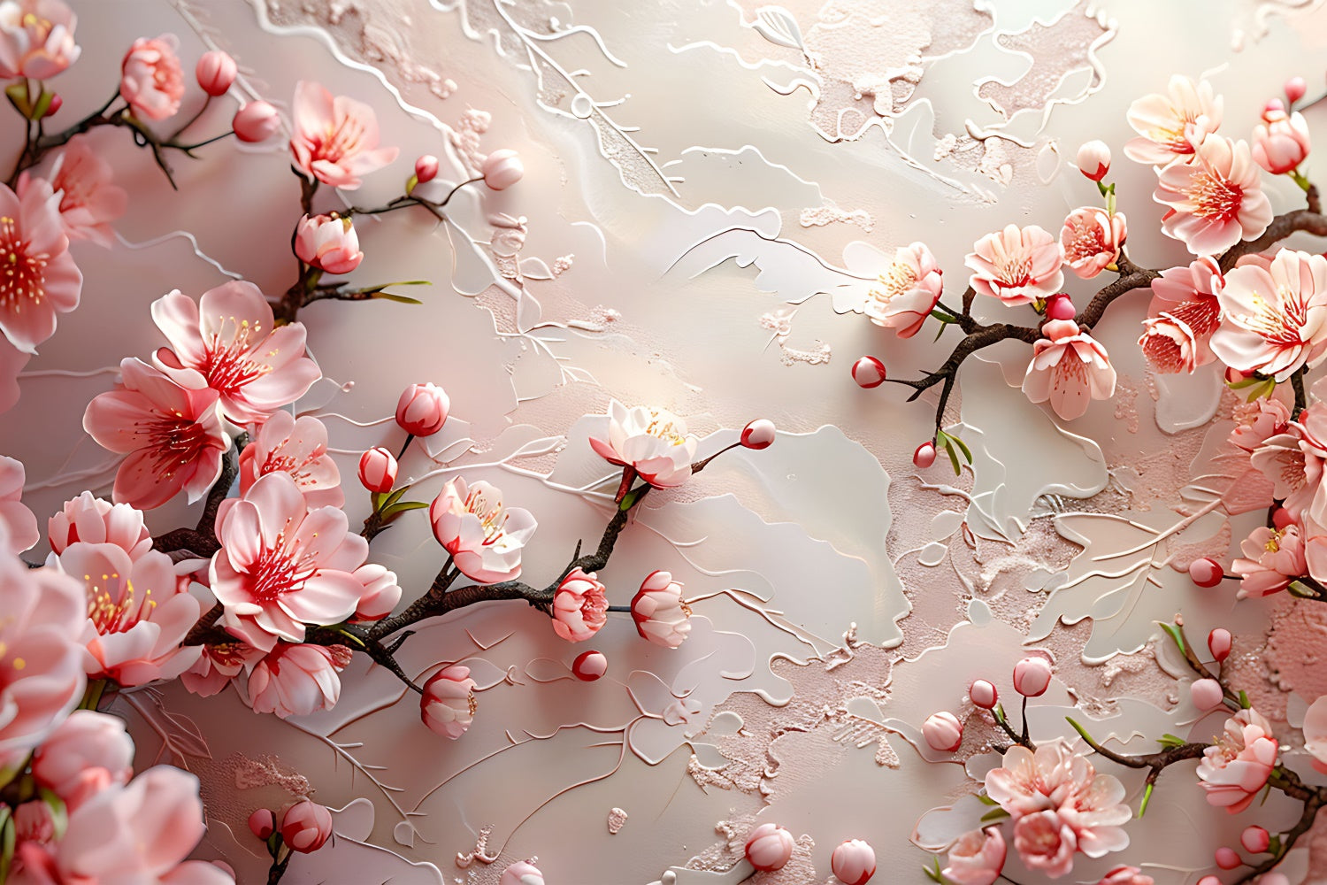 Floral Photography Backdrop Cherry Blossom Textured Backdrop UK BRP1-372