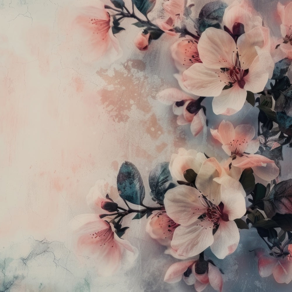 Floral Photo Backdrop Abstract Vintage Blossom Backdrop UK BRP1-375