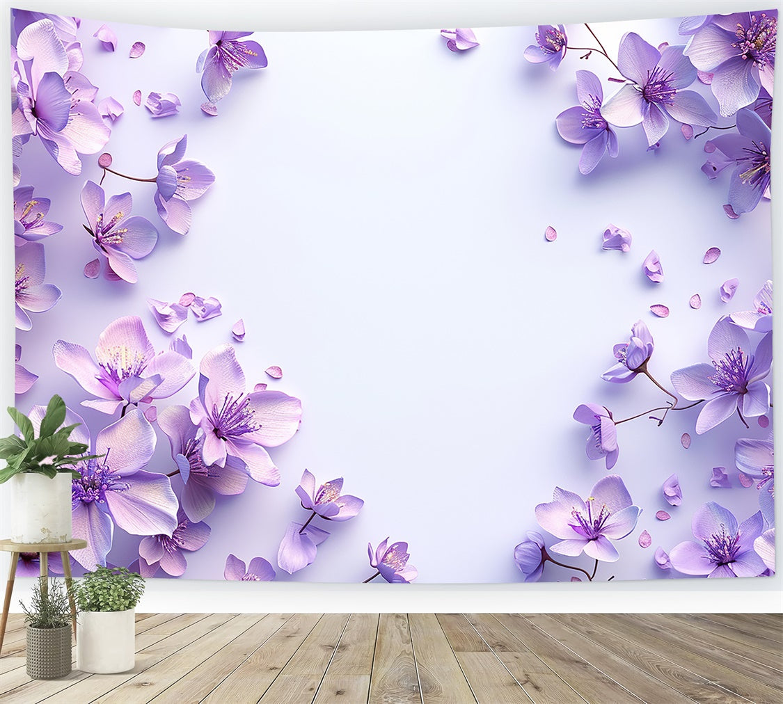 Flower Backdrop Photography Light Lavender Minimalist Backdrop UK BRP1-376