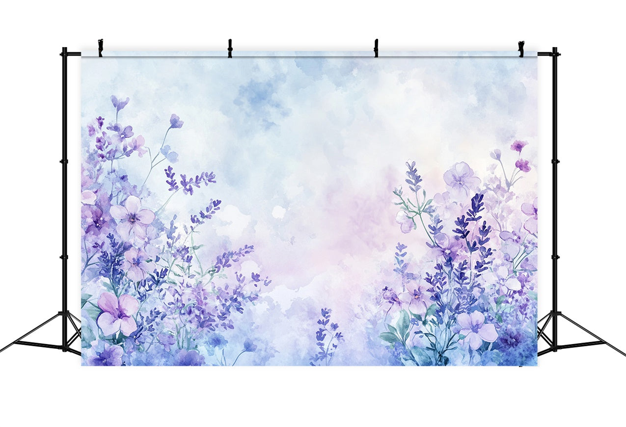 Flower Backdrop Photography Dreamy Pastel Lavender Backdrop UK BRP1-377