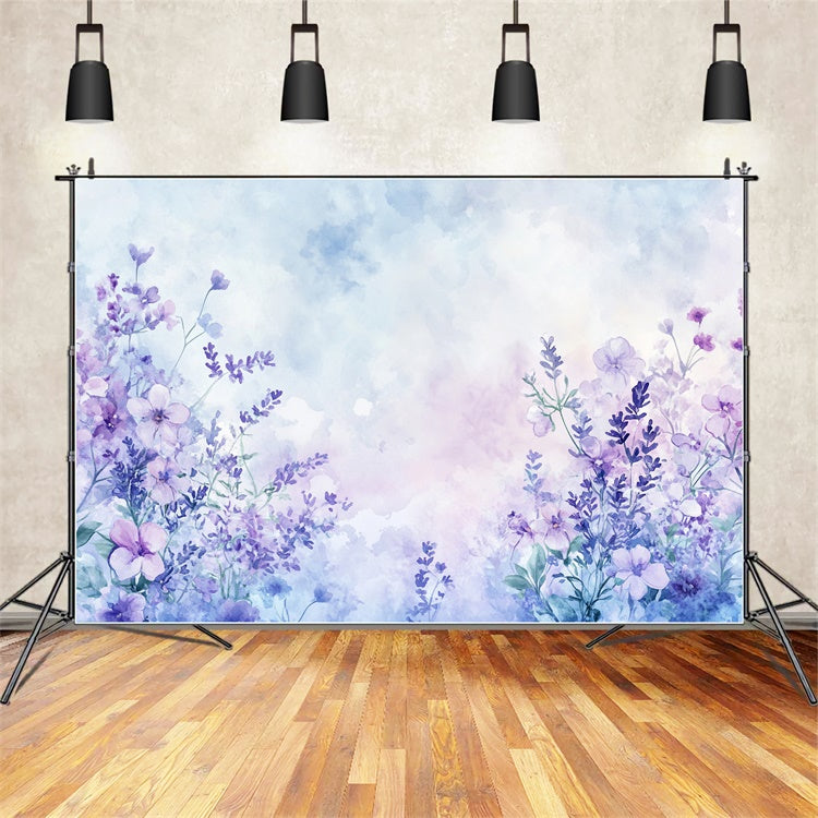 Flower Backdrop Photography Dreamy Pastel Lavender Backdrop UK BRP1-377